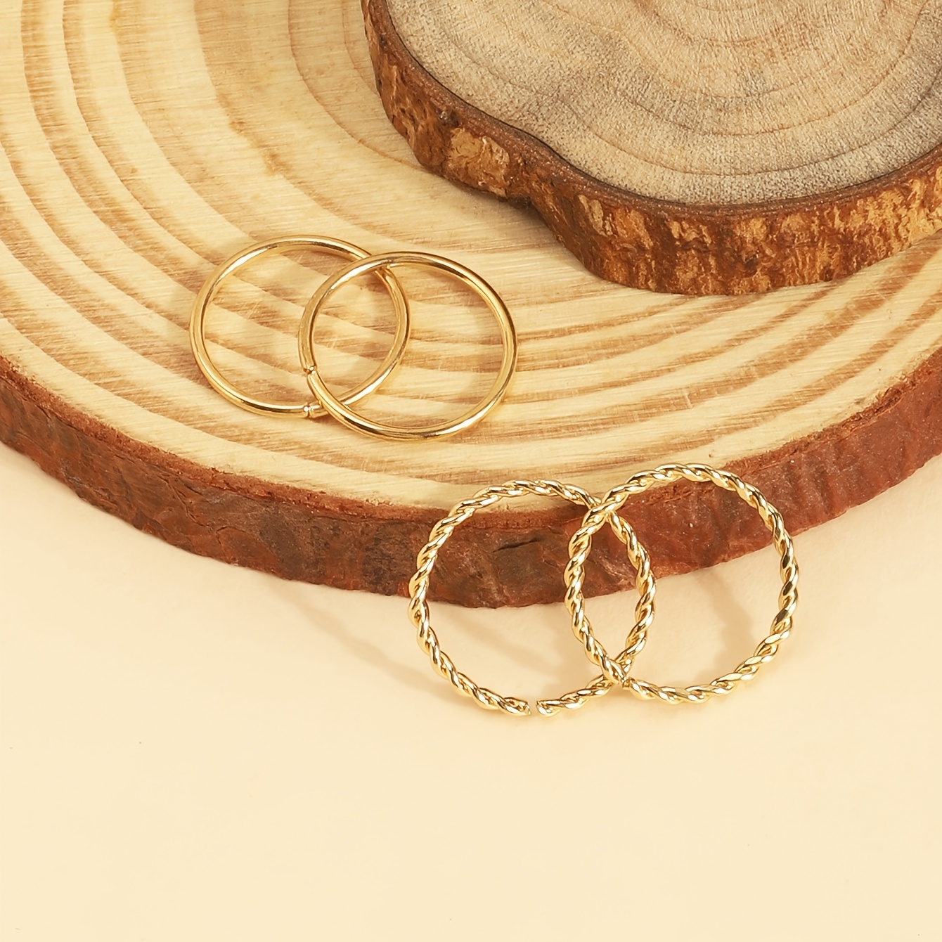 4pc Minimalist Open-end Toe Rings Set for Beach Vacation